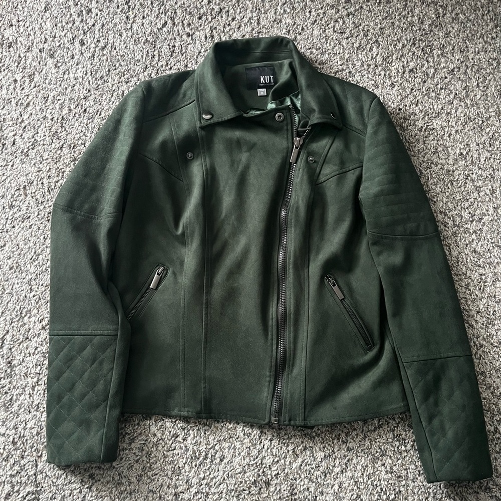 Kut from the Kloth Green Faux Suede Jacket